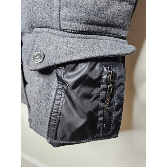 Coogi Gray/Black Wool Blend Hooded Girls Peacoat size 4 - Picture 5 of 13